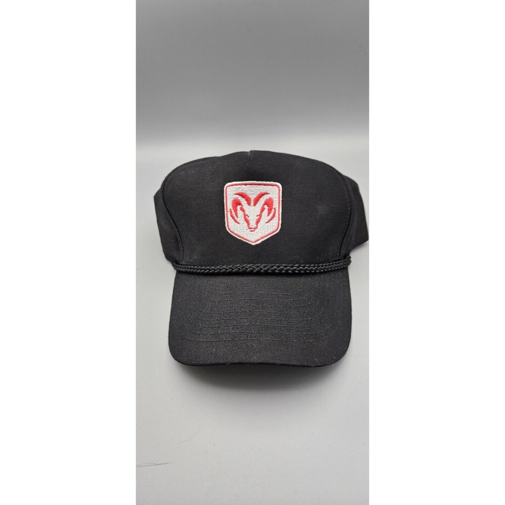 DODGE RAM ADJUSTABLE Cap HAT BLack Rope Embroidered TRUCKS PICKUP AUTO